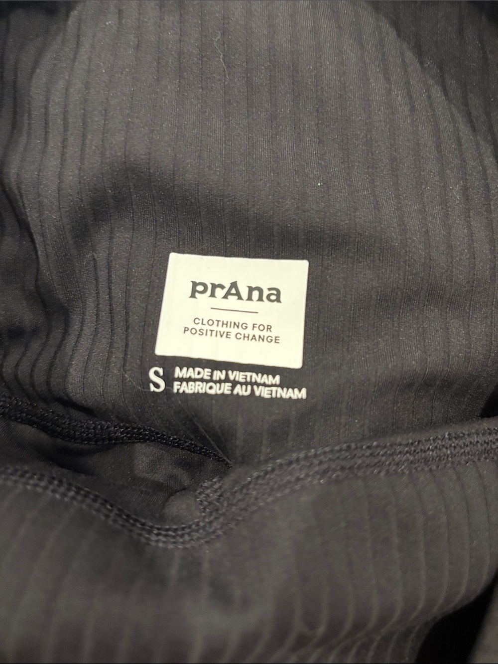 prAna Luxara Black Ribbed High-Rise Leggings. Size S - Picture 5 of 10